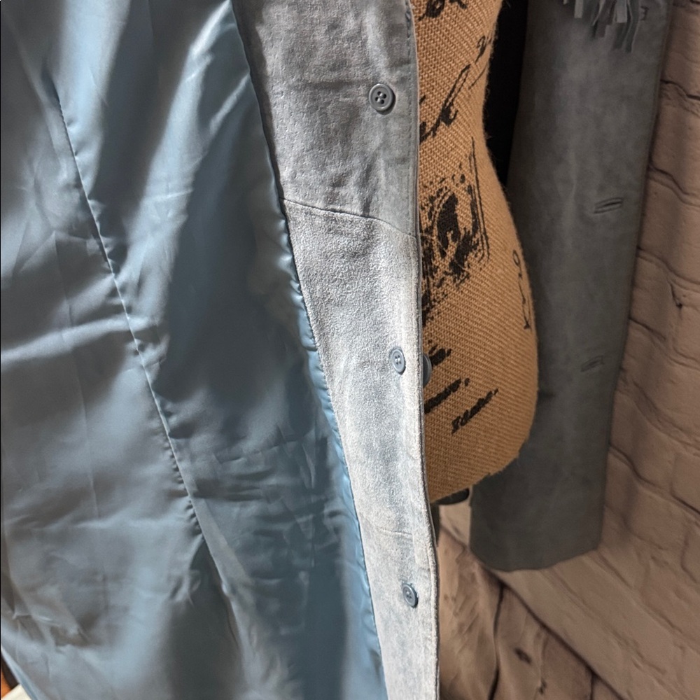 Denim & Co 100% Leather Western Fringe Suede Jacket - Picture 12 of 12